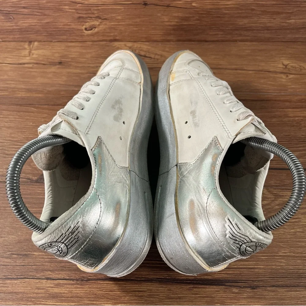 Golden Goose ‘Stardan’ White Leather Sneakers Women’s Size 38 (8) Shoes - Picture 3 of 12
